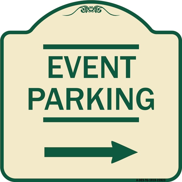 Thanks for Coming Turn Right for Exit Event Parking W/ Right Arrow Alum, 18" L, 18" H, TG-1818-22823